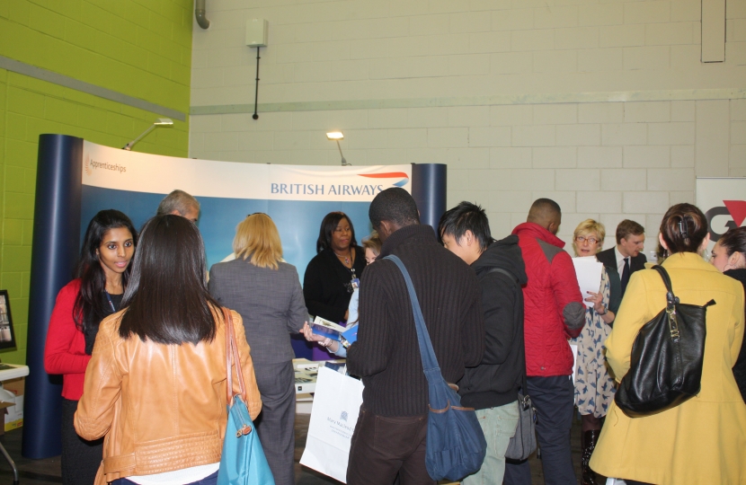 2)	A view of British Airways’ stand at last year’s event.